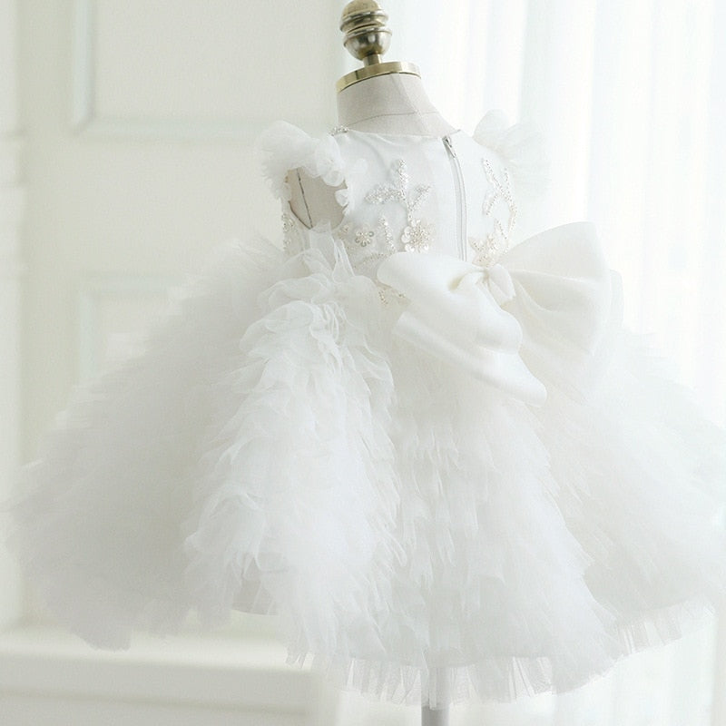 Baby/Kid Girl White Tulle Birthday Dress/Gown childrensterritory
