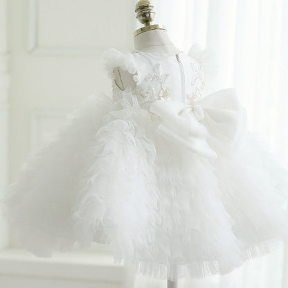 Baby/Kid Girl White Tulle Birthday Dress/Gown childrensterritory