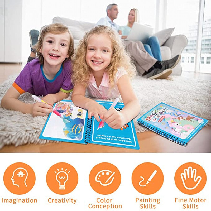 1pcs Reusable Water Drawing Book Educational Toys childrensterritory