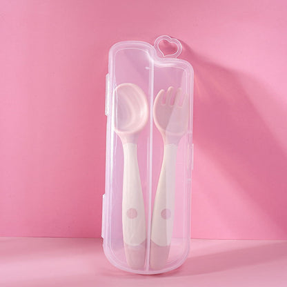 Silicone Twisting Scoop &amp; Fork Kids Tableware Set childrensterritory