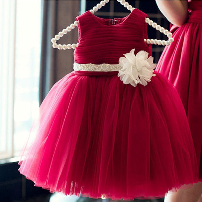 Sleeveless Tulle Party/Wedding Dresses For Kids Girls childrensterritory