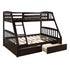 Solid Wood Twin Over Full Bunk Bed with Storage Boxes childrensterritory