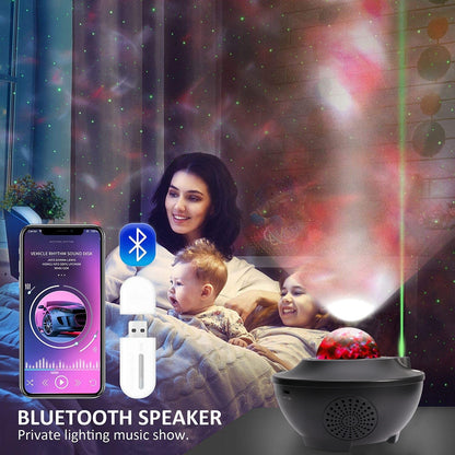 Starry Water Wave LED Projector with Music childrensterritory