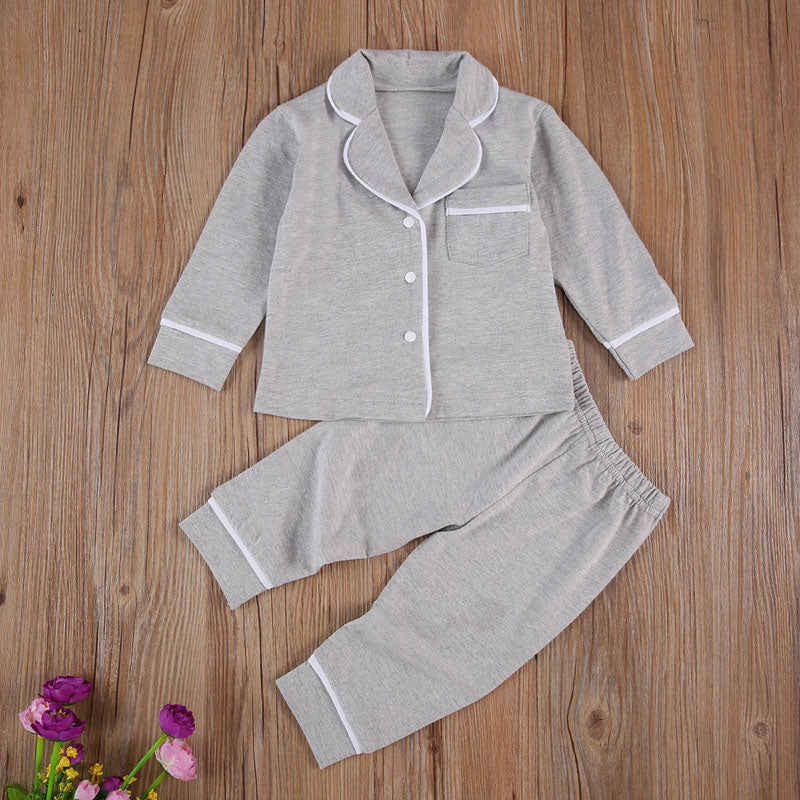 Toddler Girls Boys 2Pcs Cotton Pajama Sets childrensterritory