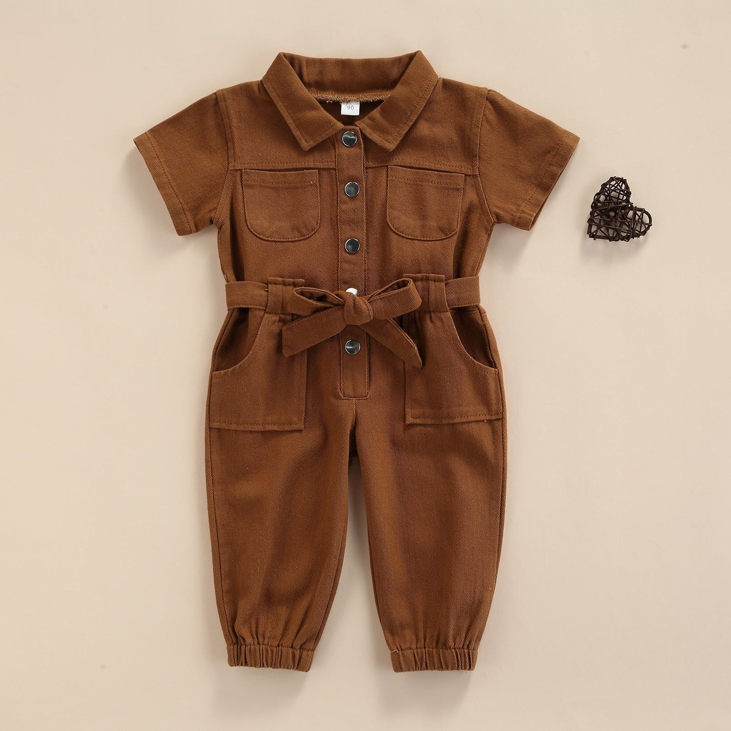 Toddler/Baby Girl’s Casual Fashion Solid Jumpsuit childrensterritory