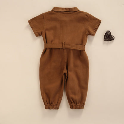 Toddler/Baby Girl’s Casual Fashion Solid Jumpsuit childrensterritory