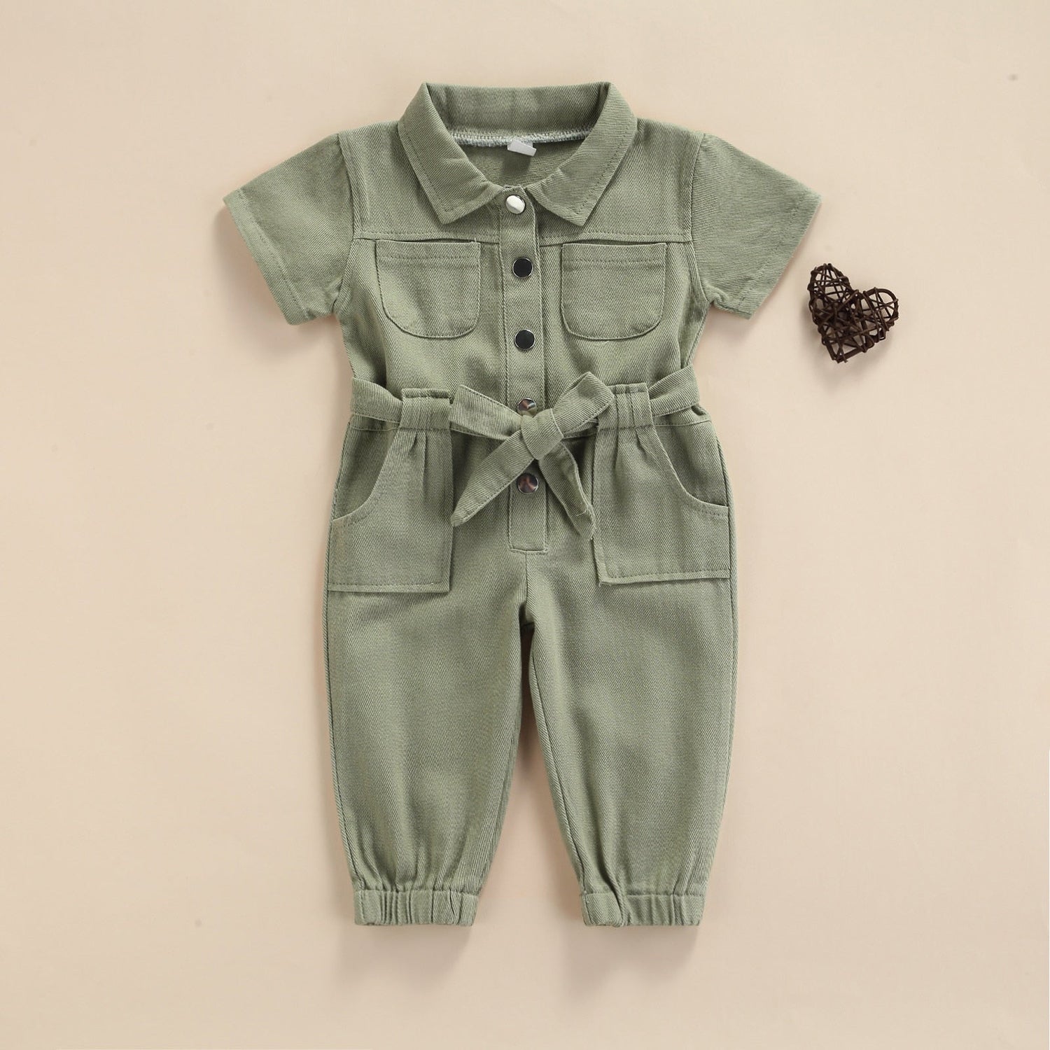 Toddler/Baby Girl’s Casual Fashion Solid Jumpsuit childrensterritory