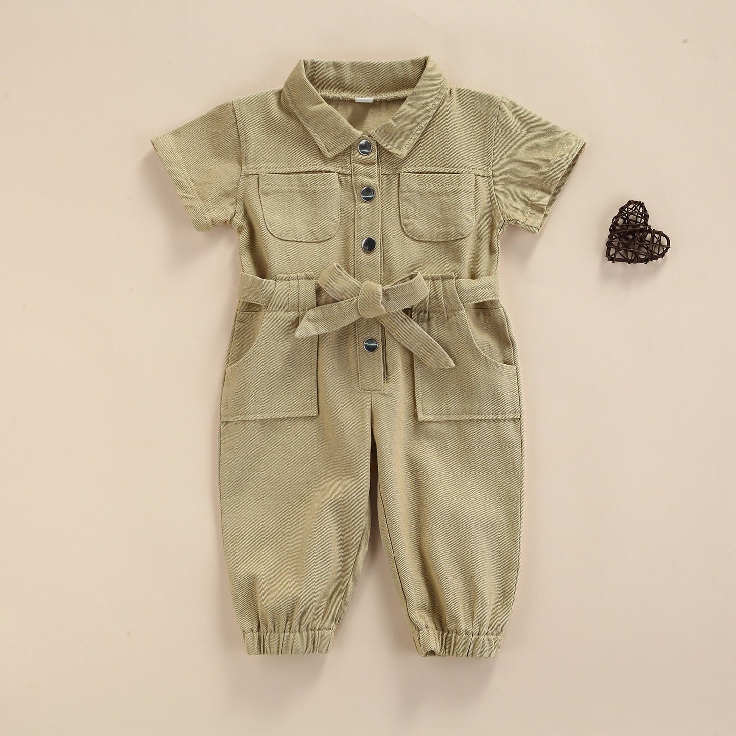 Toddler/Baby Girl’s Casual Fashion Solid Jumpsuit childrensterritory