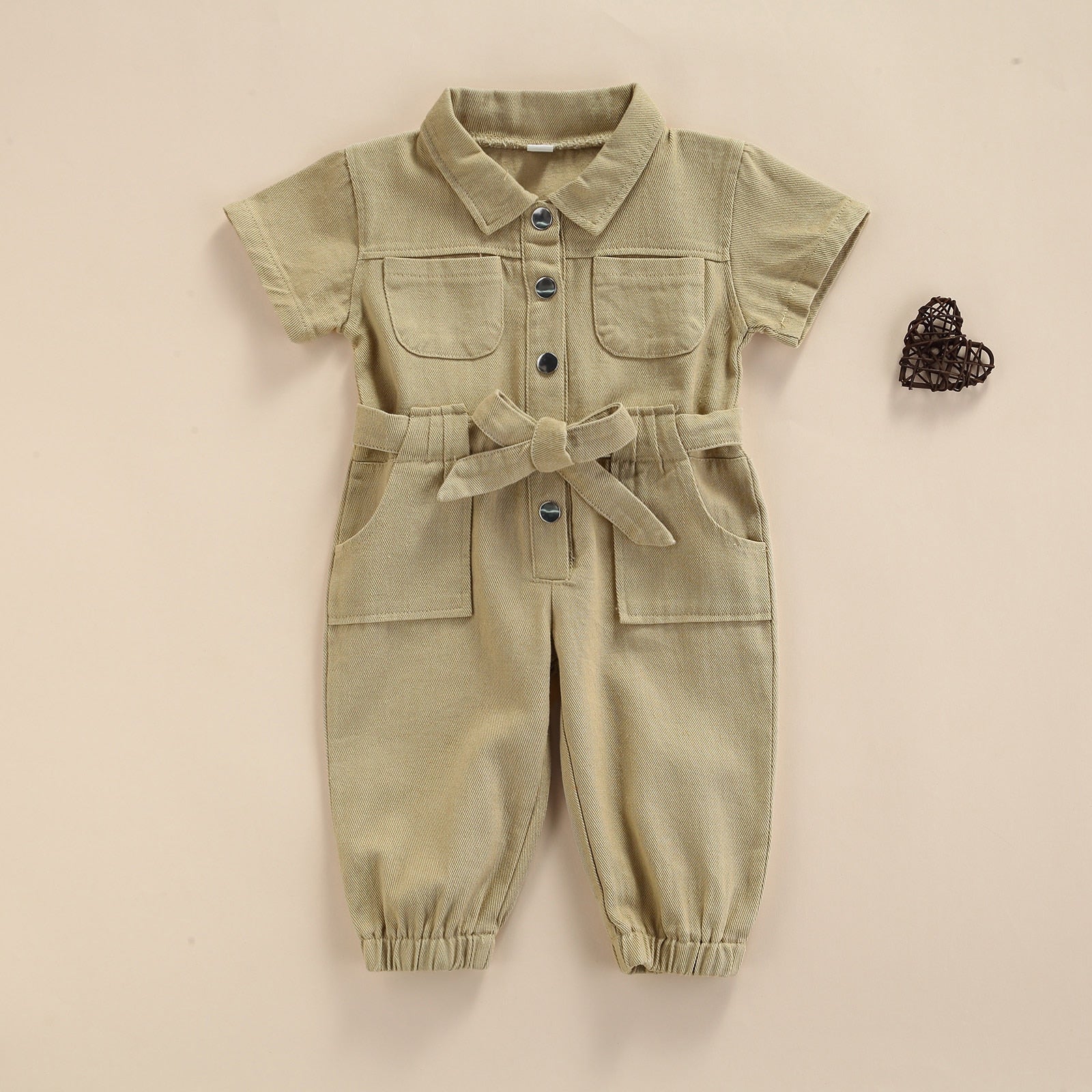 Toddler/Baby Girl’s Casual Fashion Solid Jumpsuit childrensterritory