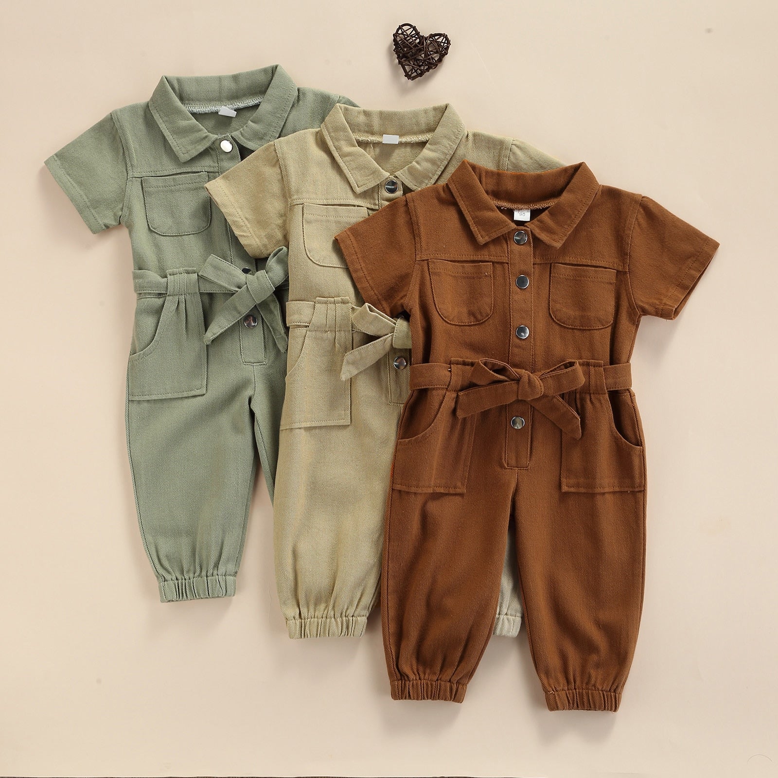 Toddler/Baby Girl’s Casual Fashion Solid Jumpsuit childrensterritory