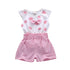 Toddler/Baby Girls Printed Bowknot 2pcs Casual Suit childrensterritory