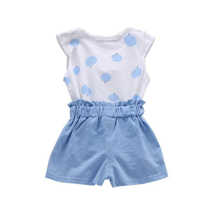 Toddler/Baby Girls Printed Bowknot 2pcs Casual Suit childrensterritory