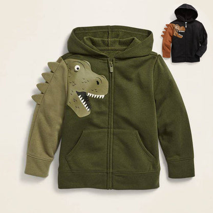 Toddler/Kids Boys Dinosaur Designed Zip Up Hoodies childrensterritory