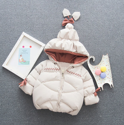 Toddler/Kids Girls Boys Thick Down Hooded Parka childrensterritory