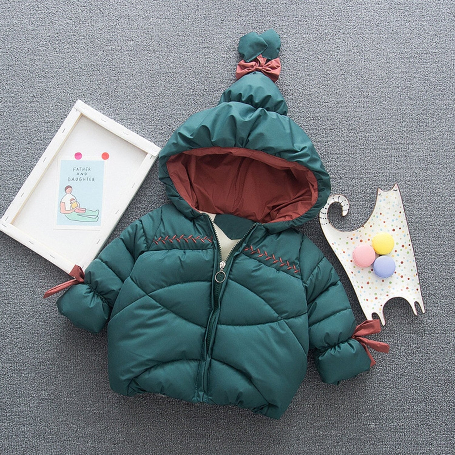 Toddler/Kids Girls Boys Thick Down Hooded Parka childrensterritory