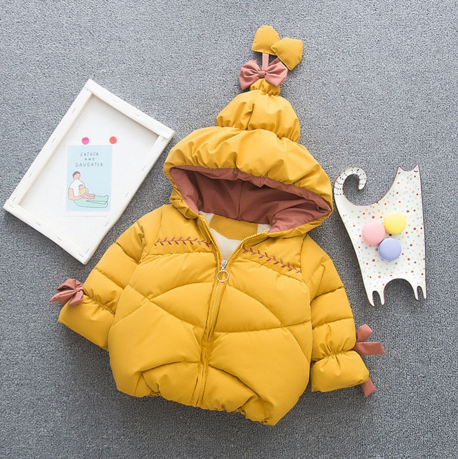 Toddler/Kids Girls Boys Thick Down Hooded Parka childrensterritory