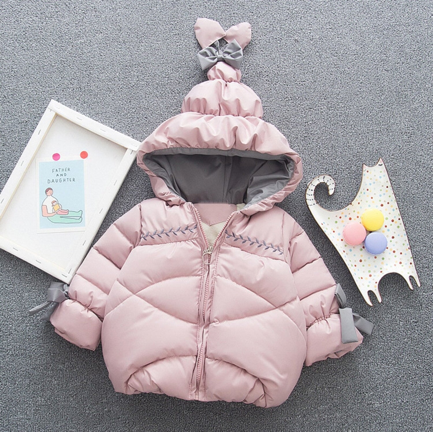 Toddler/Kids Girls Boys Thick Down Hooded Parka childrensterritory
