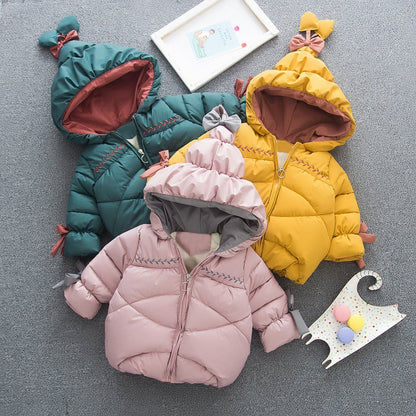 Toddler/Kids Girls Boys Thick Down Hooded Parka childrensterritory