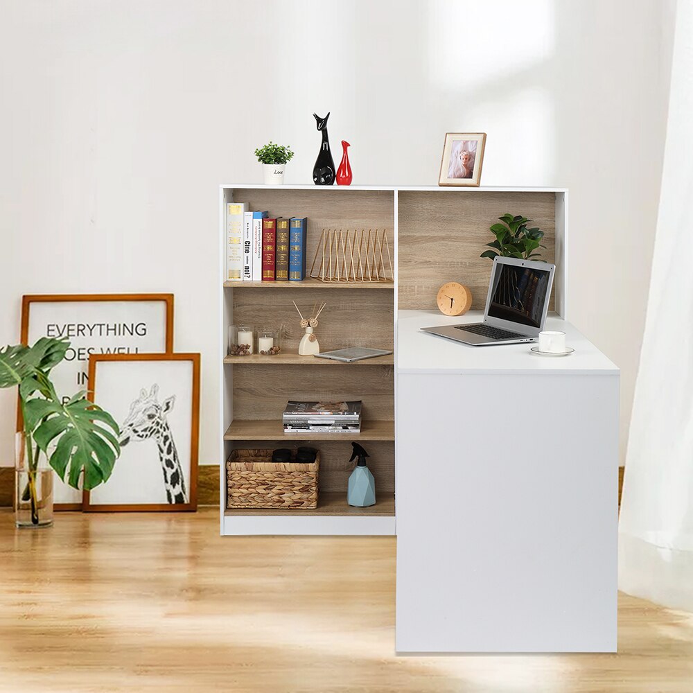 Triamine Steel Table With Four Bookshelf/Office Desk childrensterritory