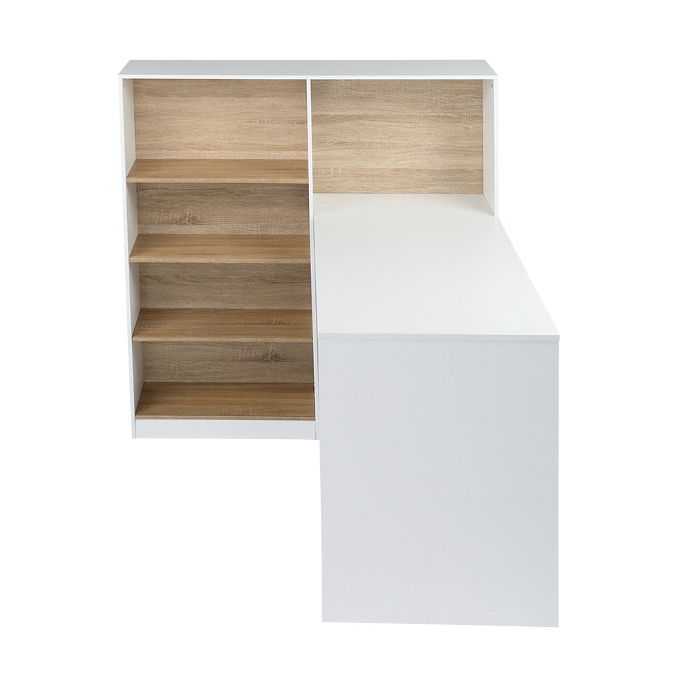 Triamine Steel Table With Four Bookshelf/Office Desk childrensterritory