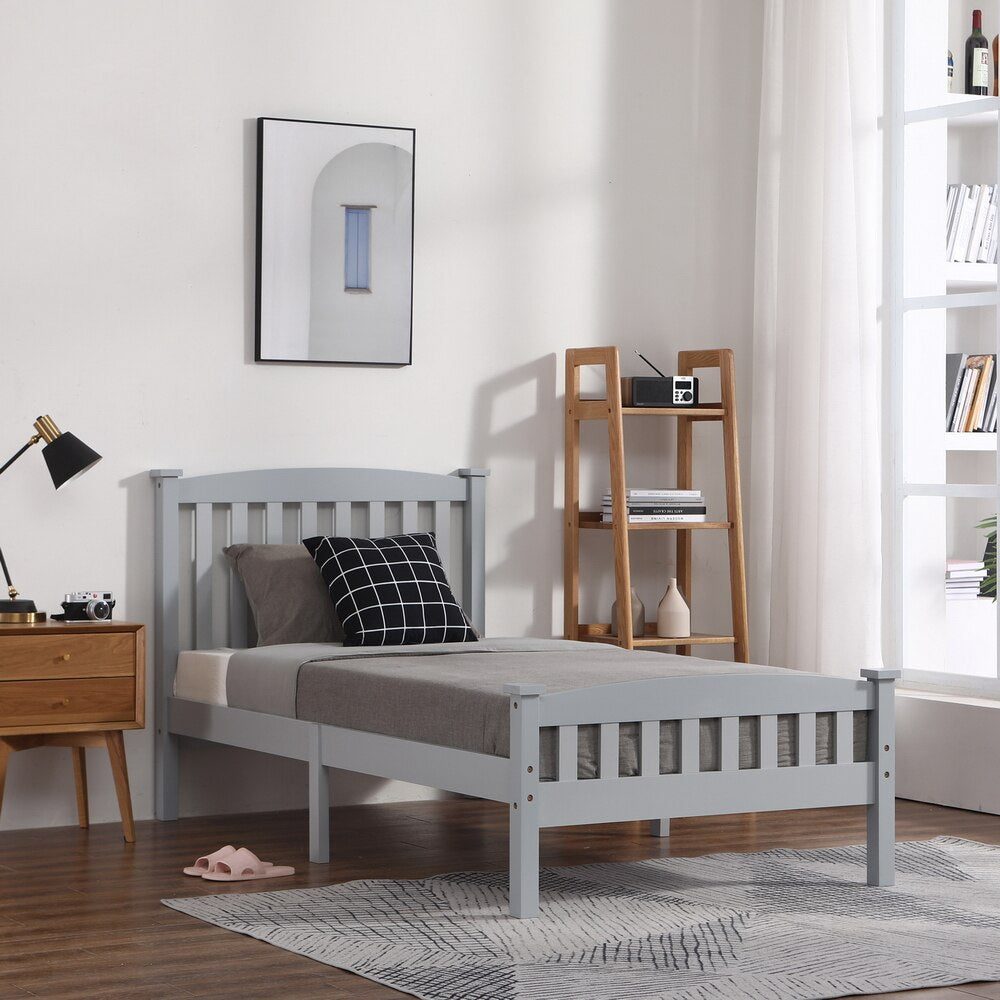 Vertical Twin Size Bed with Headboard &amp; Footboard childrensterritory