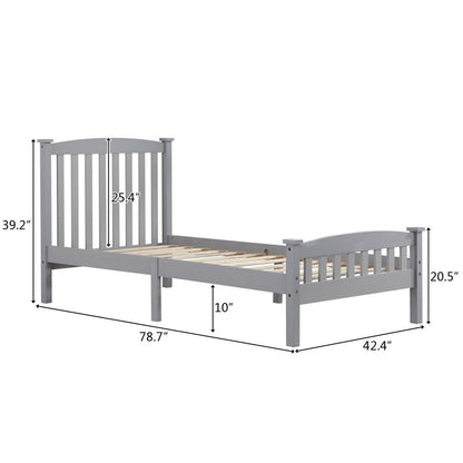 Vertical Twin Size Bed with Headboard &amp; Footboard childrensterritory