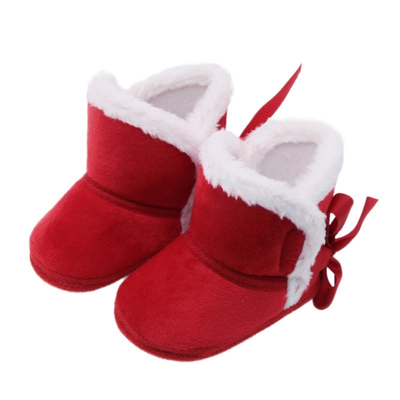Warm Soft Sole Fur Snow Boots for Newborn 0-18M childrensterritory