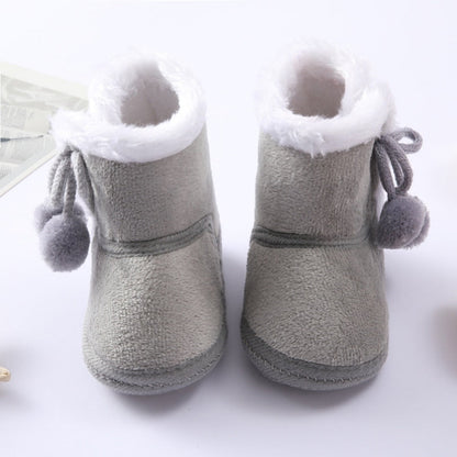 Warm Soft Sole Fur Snow Boots for Newborn 0-18M childrensterritory