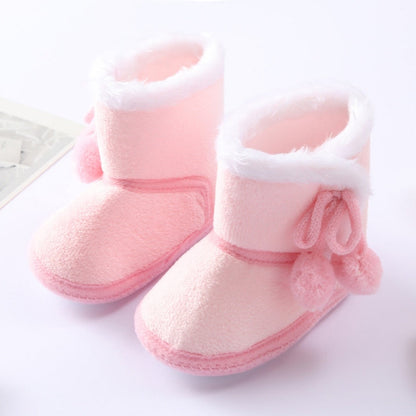 Warm Soft Sole Fur Snow Boots for Newborn 0-18M childrensterritory