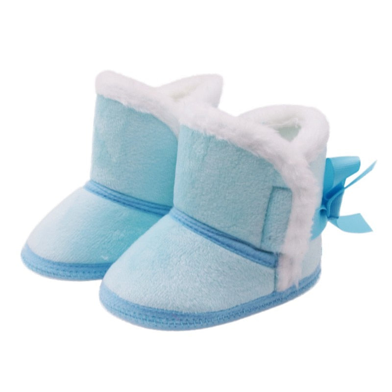 Warm Soft Sole Fur Snow Boots for Newborn 0-18M childrensterritory