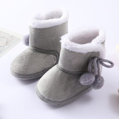 Warm Soft Sole Fur Snow Boots for Newborn 0-18M childrensterritory