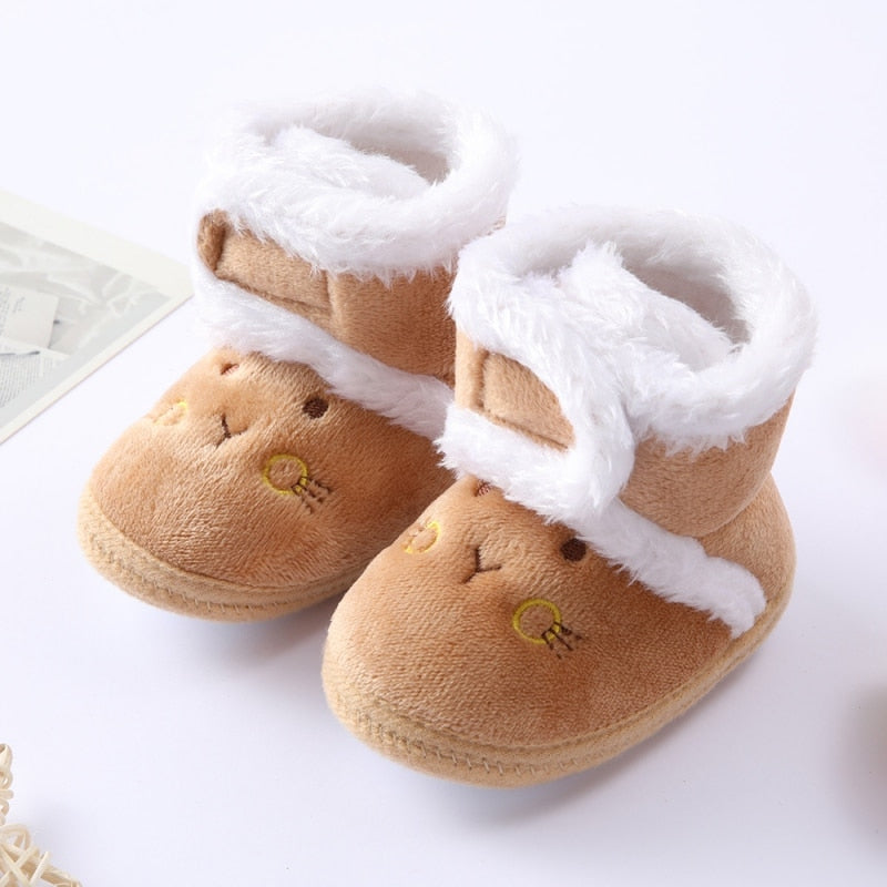 Warm Soft Sole Fur Snow Boots for Newborn 0-18M childrensterritory