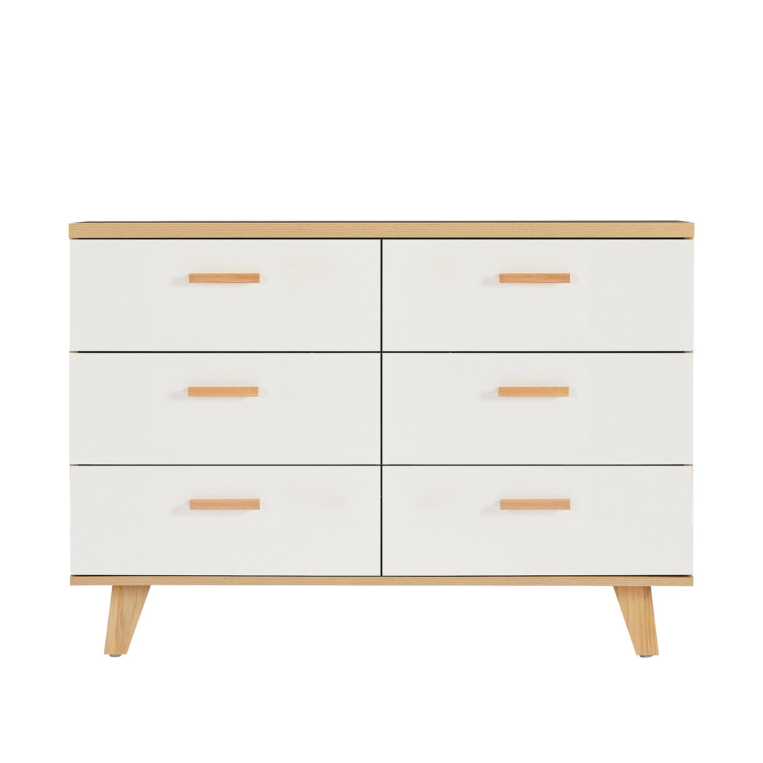 Wooden Drawer Storage Cabinet w/Solid Handles &amp; Foot Stand childrensterritory
