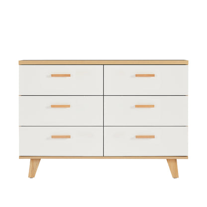 Wooden Drawer Storage Cabinet w/Solid Handles &amp; Foot Stand childrensterritory