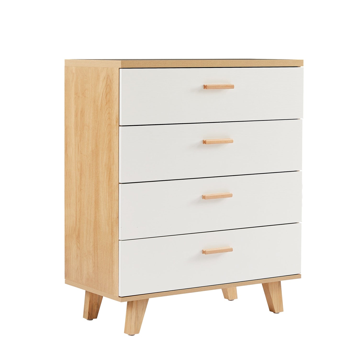 Wooden Drawer Storage Cabinet w/Solid Handles &amp; Foot Stand childrensterritory