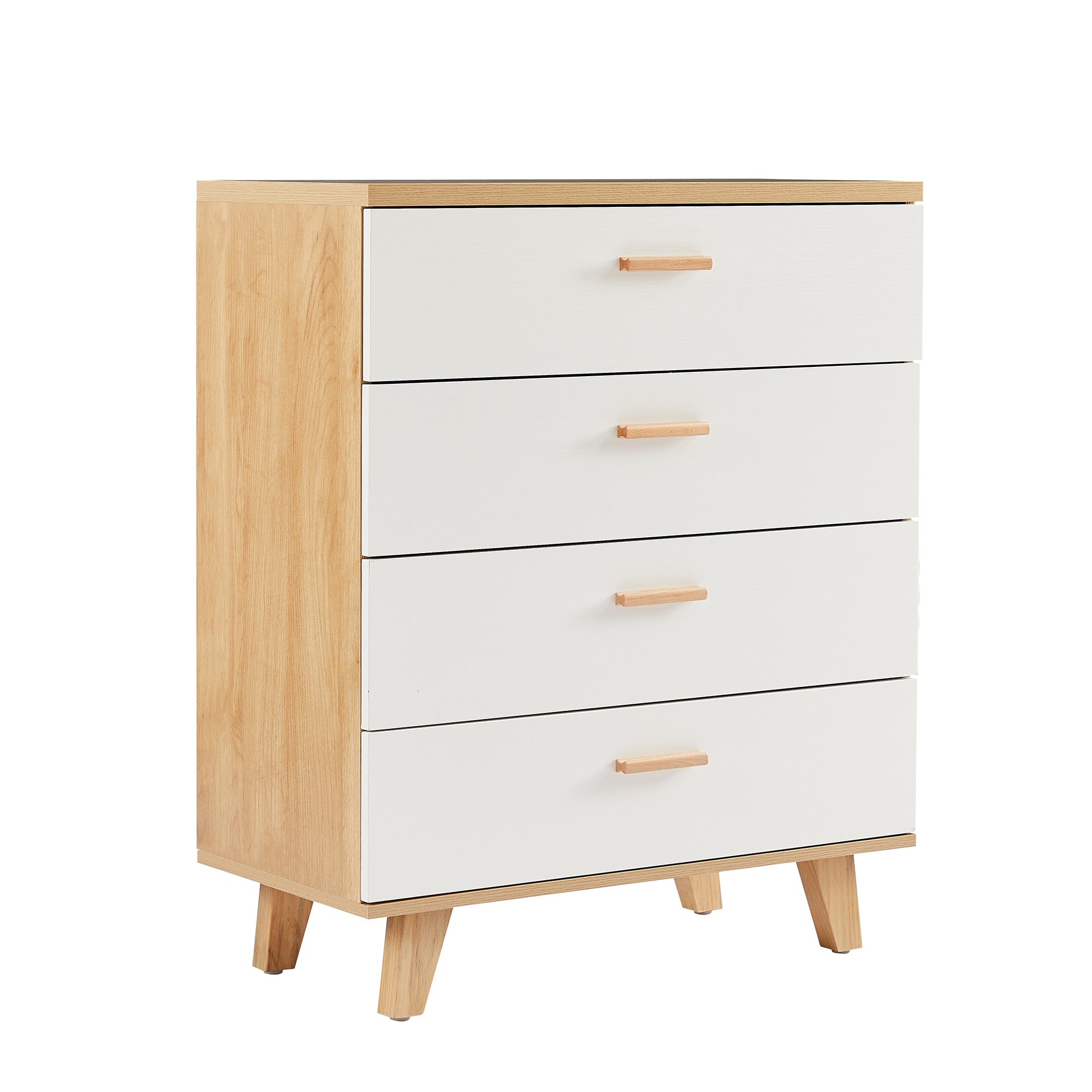 Wooden Drawer Storage Cabinet w/Solid Handles &amp; Foot Stand childrensterritory