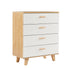 Wooden Drawer Storage Cabinet w/Solid Handles & Foot Stand childrensterritory