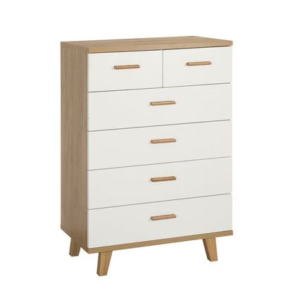 Wooden Drawer Storage Cabinet w/Solid Handles &amp; Foot Stand childrensterritory