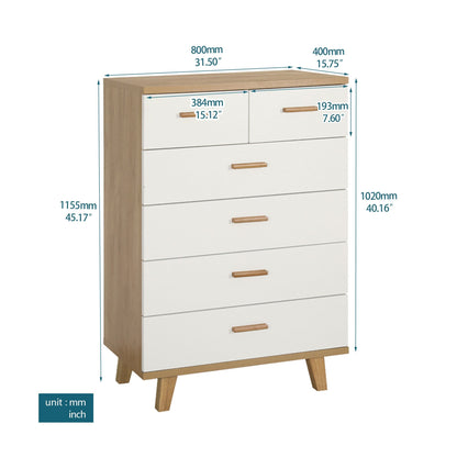 Wooden Drawer Storage Cabinet w/Solid Handles &amp; Foot Stand childrensterritory