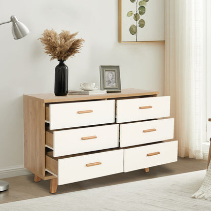 Wooden Drawer Storage Cabinet w/Solid Handles &amp; Foot Stand childrensterritory