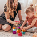 Wooden Rainbow Building Blocks Montessori Toys childrensterritory