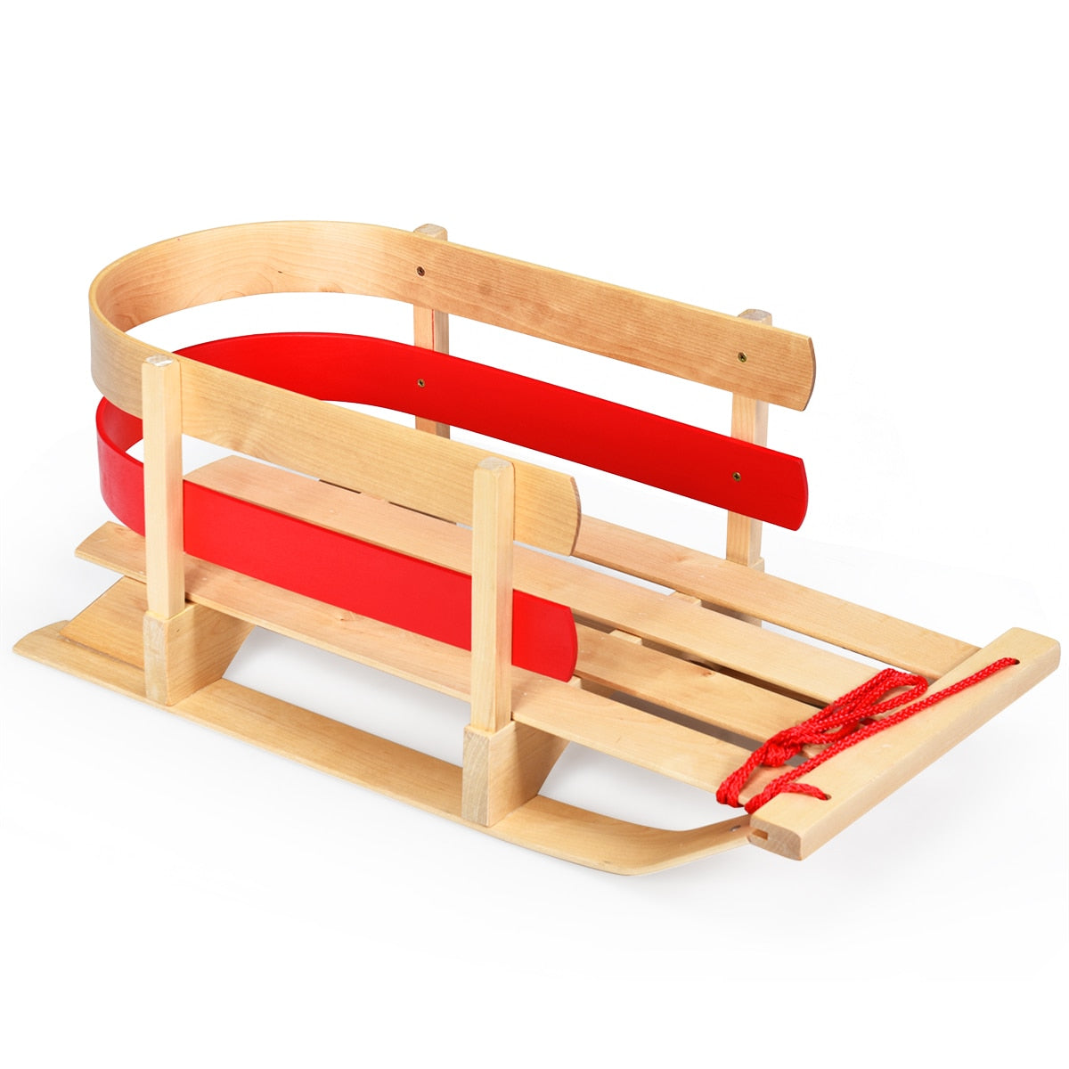 Wooden Sled w/ Solid Wood Seat for Toddler childrensterritory